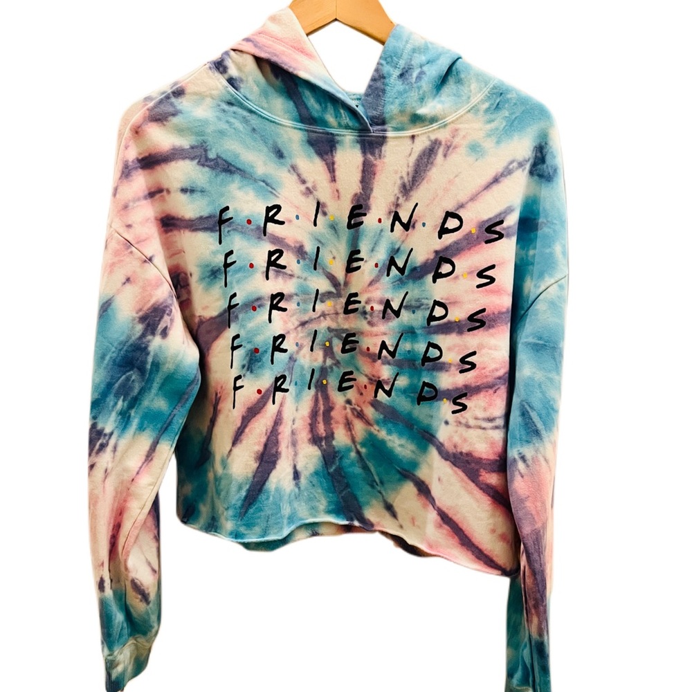 Tie Dye FRIENDS hoodie Long Sleeve Crop Style